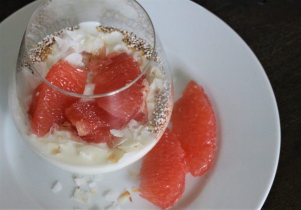 grapefruit amaranth parfait