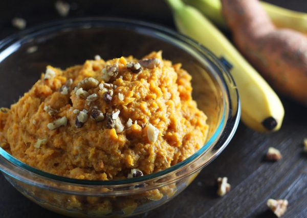 mashed sweet potato and banana mashed banana side