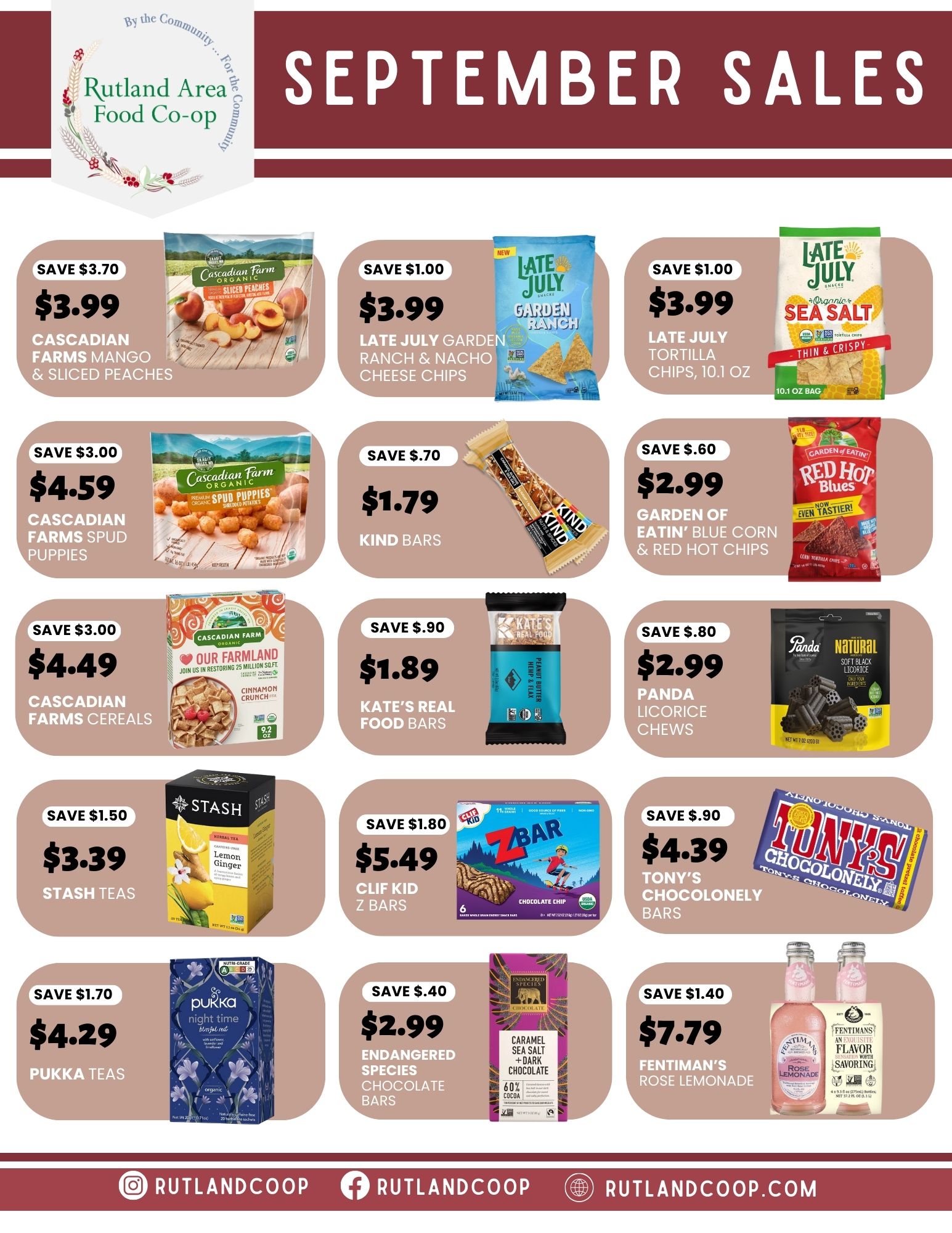 sales items for September 2023